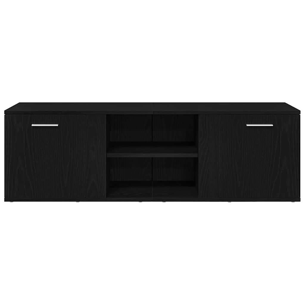 vidaXL Szafka RTV Czarny Dąb 120x34x37 cm Drewno klejone