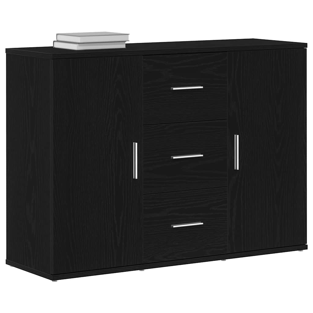 vidaXL Szafka, czarny dąb, 91x29,5x65 cm, materiał drewnopochodny