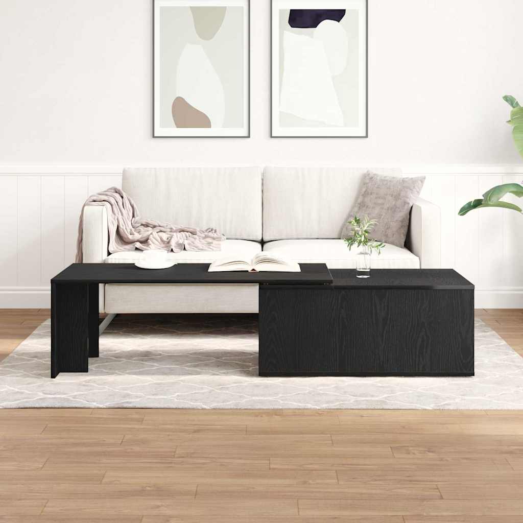 vidaXL Stolik kawowy Czarny Dąb 150 x 50 x 35 cm