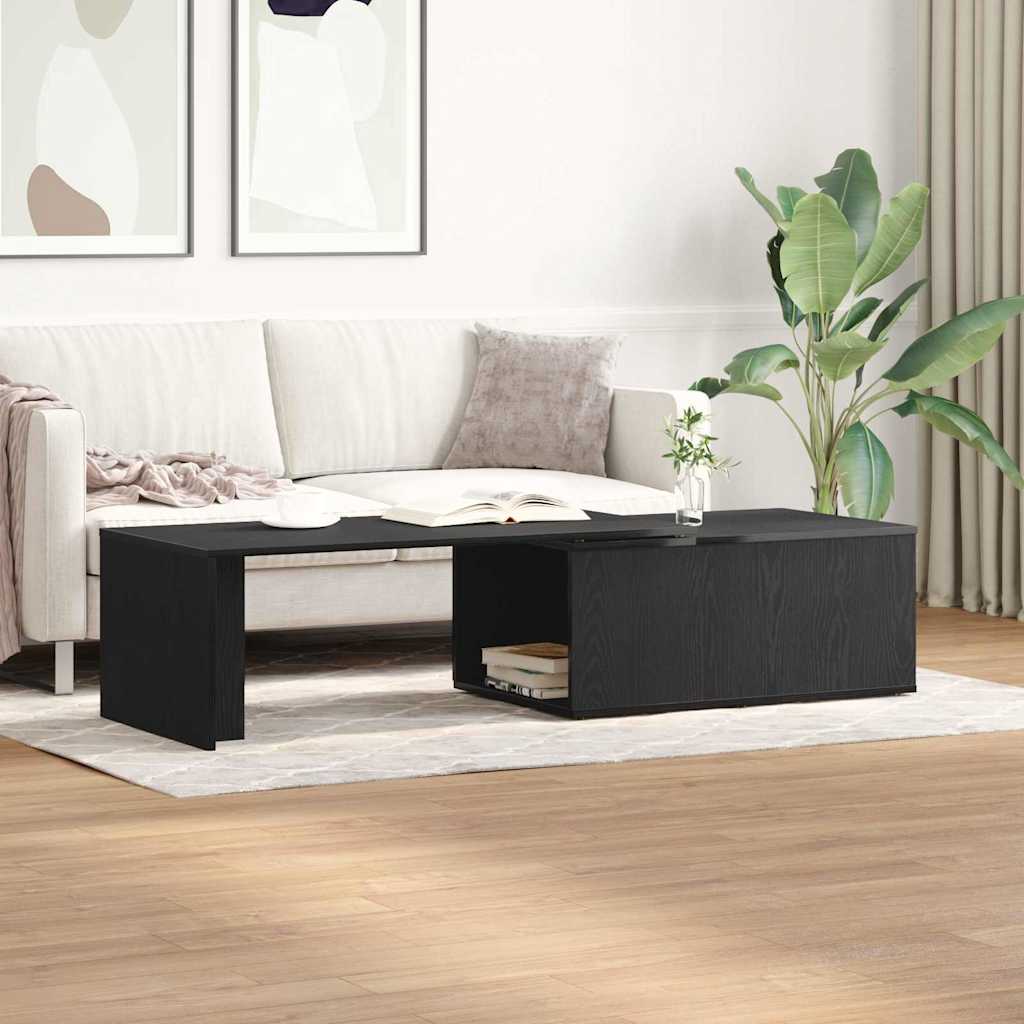vidaXL Stolik kawowy Czarny Dąb 150 x 50 x 35 cm