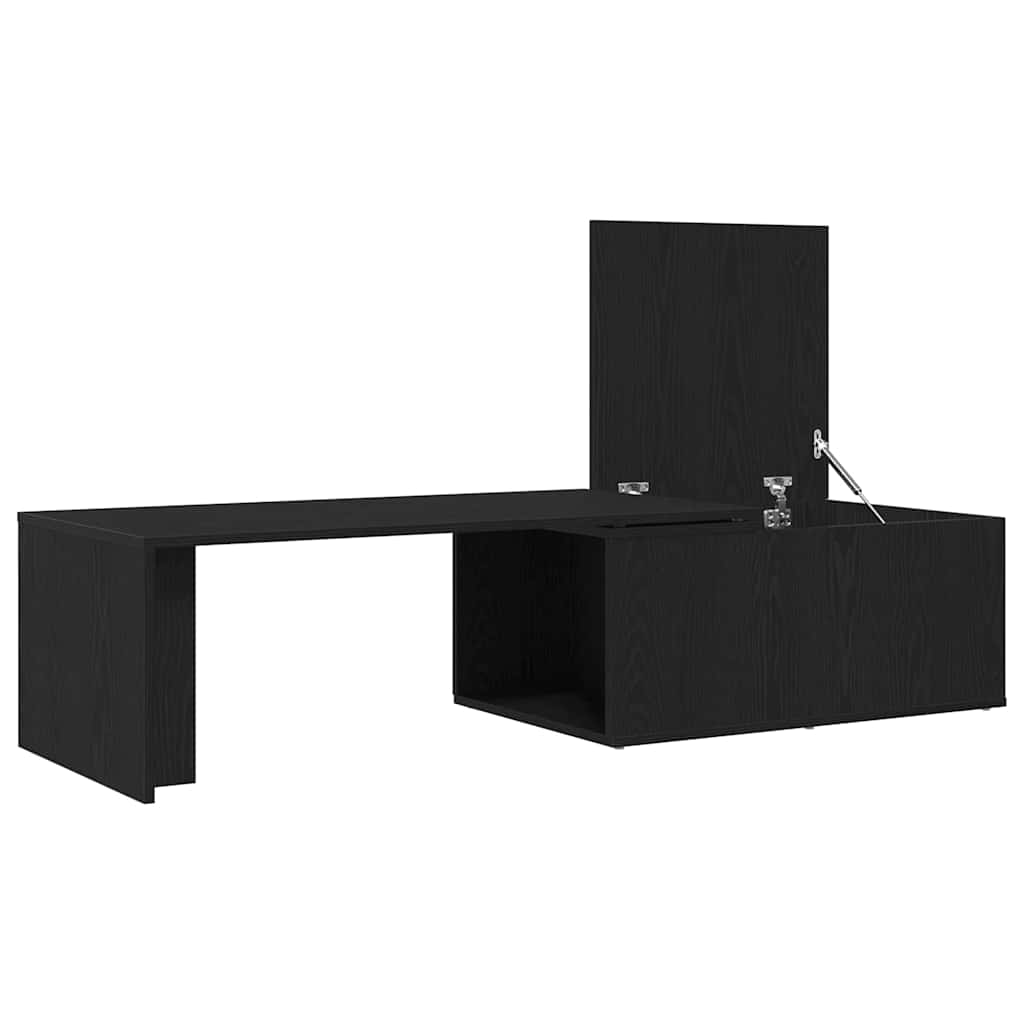 vidaXL Stolik kawowy Czarny Dąb 150 x 50 x 35 cm