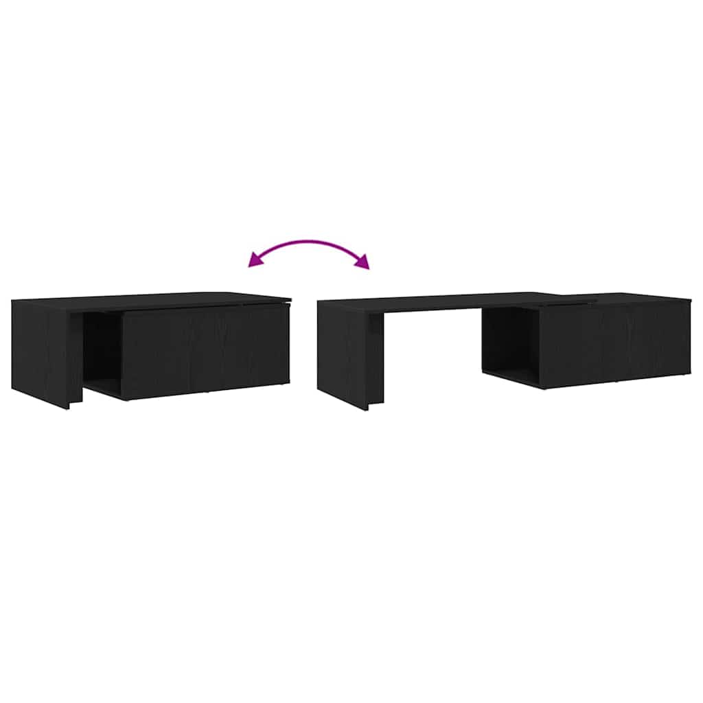 vidaXL Stolik kawowy Czarny Dąb 150 x 50 x 35 cm