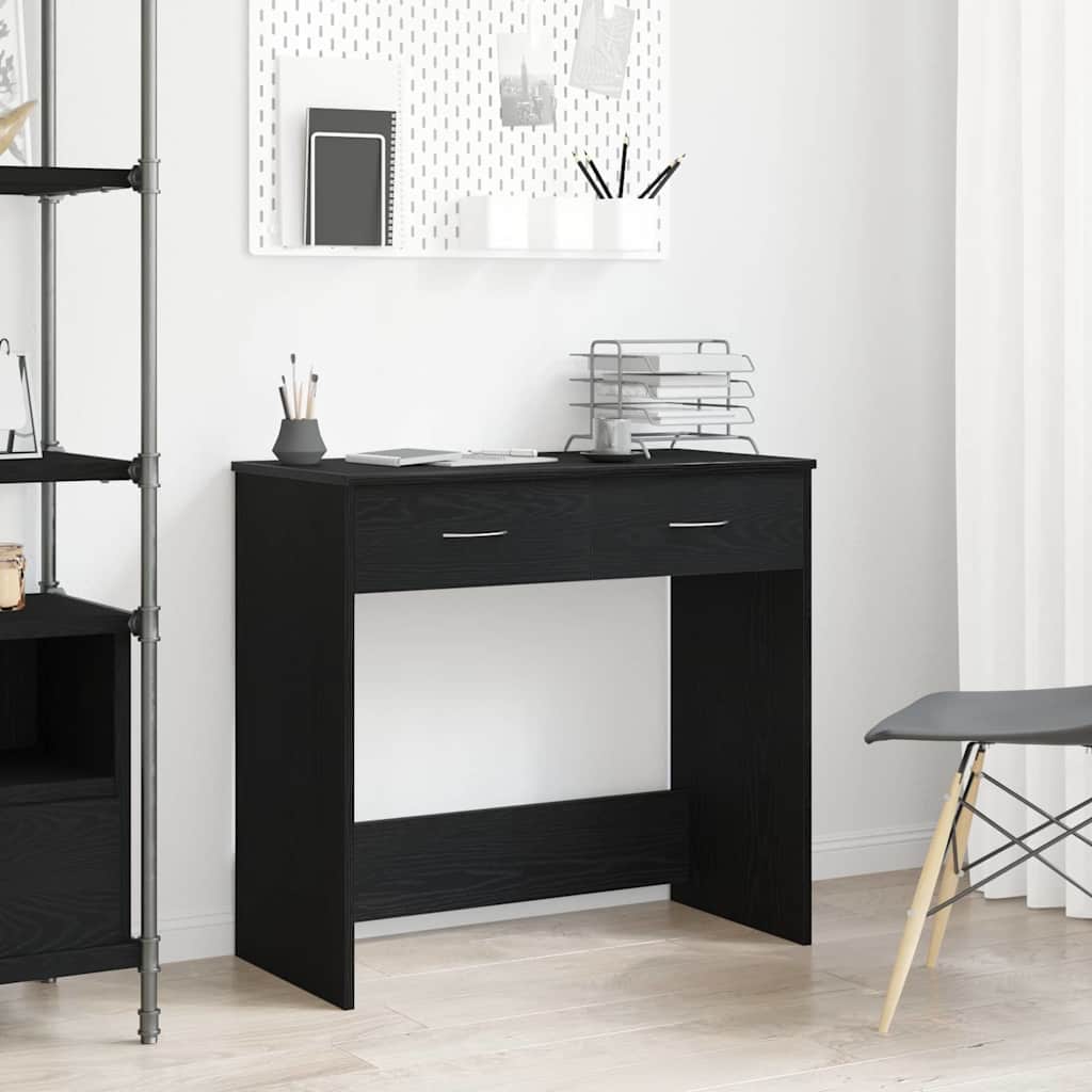 vidaXL Biurko Czarny Dąb 80 x 40 x 75 cm Materiał drewnopochodny