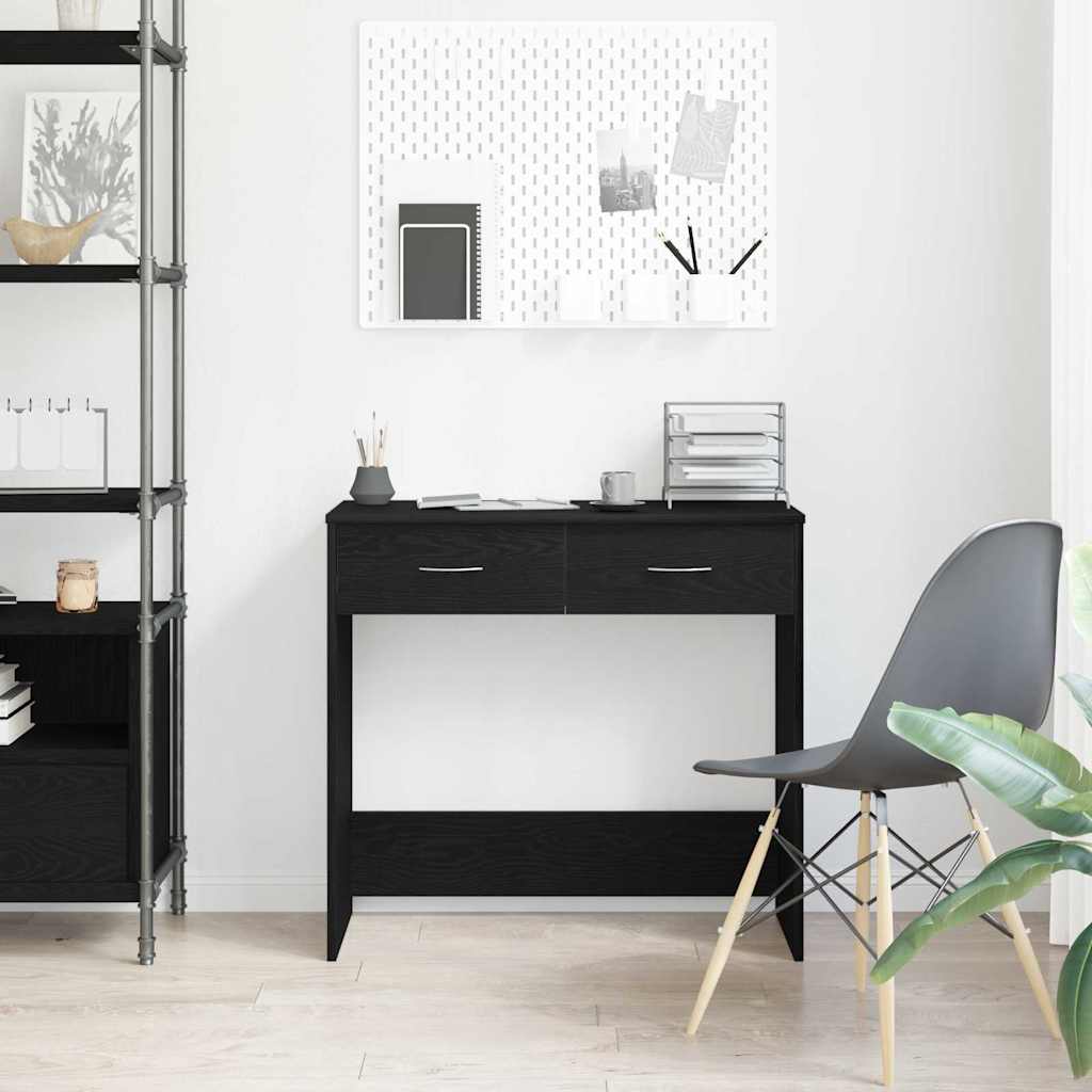 vidaXL Biurko Czarny Dąb 80 x 40 x 75 cm Materiał drewnopochodny