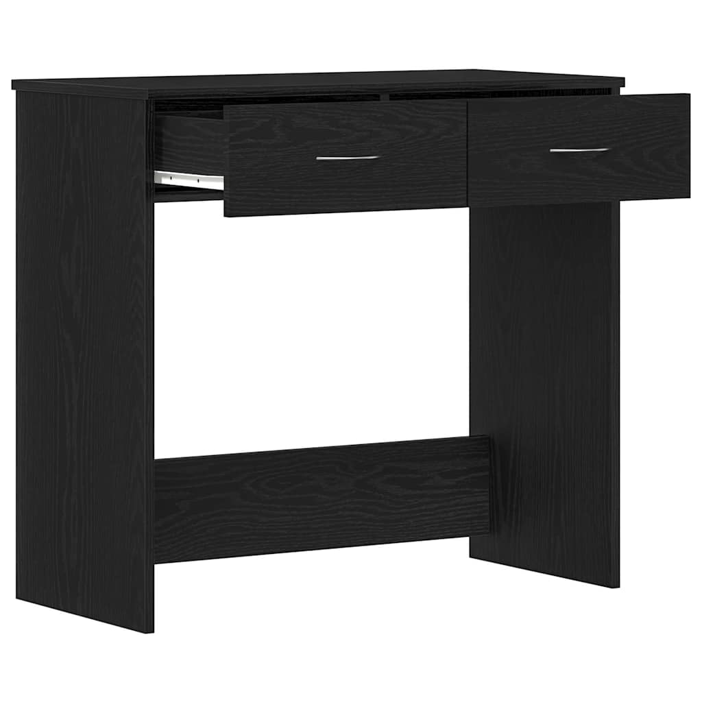 vidaXL Biurko Czarny Dąb 80 x 40 x 75 cm Materiał drewnopochodny