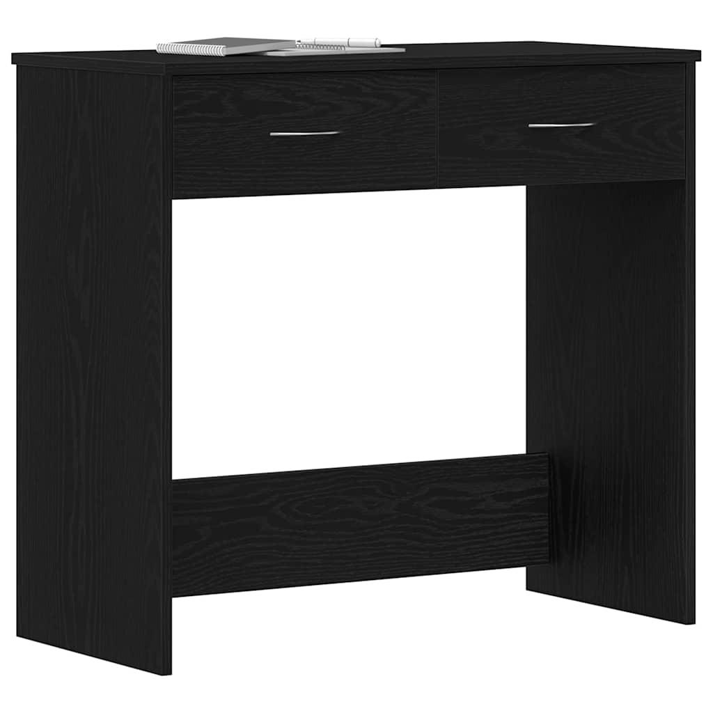 vidaXL Biurko Czarny Dąb 80 x 40 x 75 cm Materiał drewnopochodny