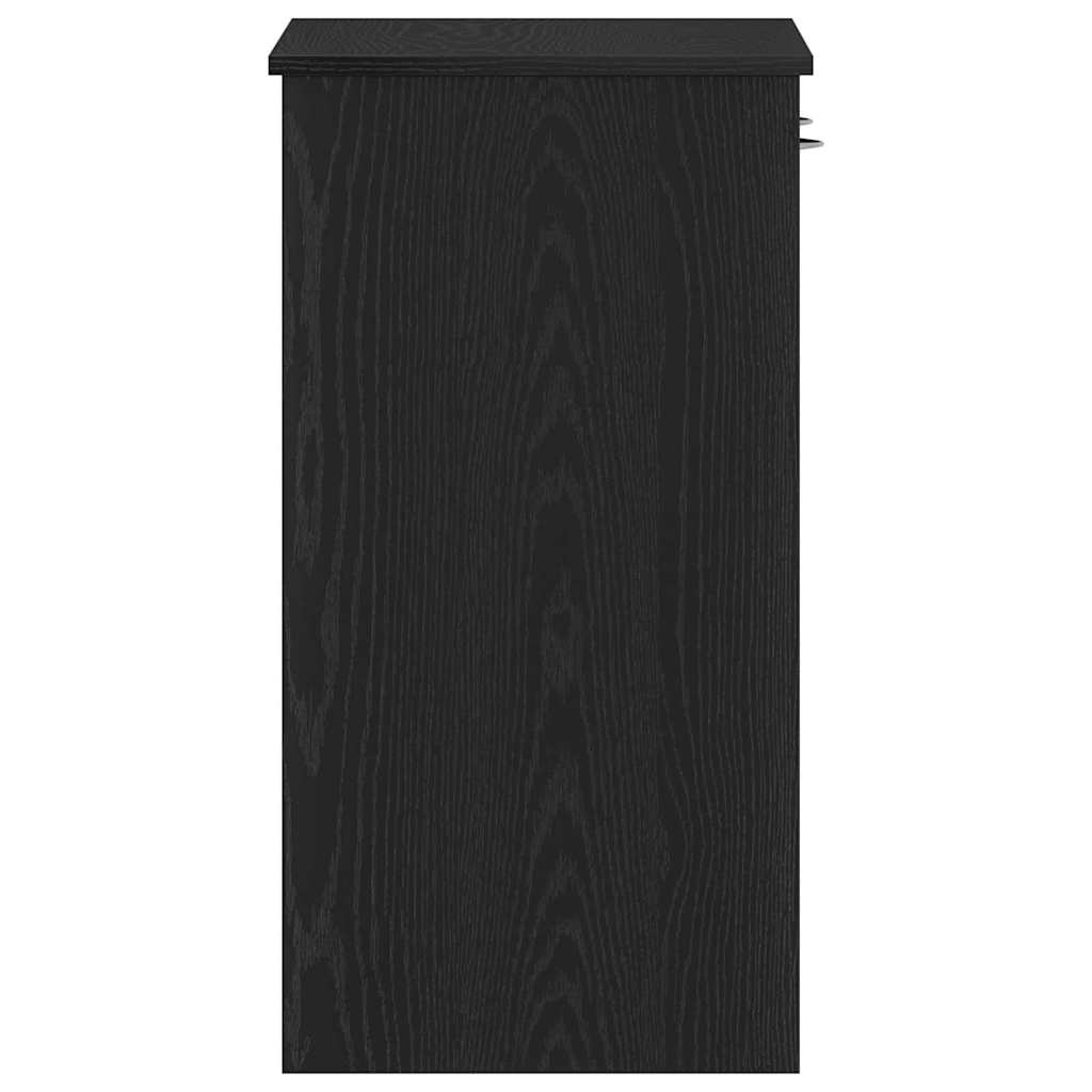 vidaXL Biurko Czarny Dąb 80 x 40 x 75 cm Materiał drewnopochodny