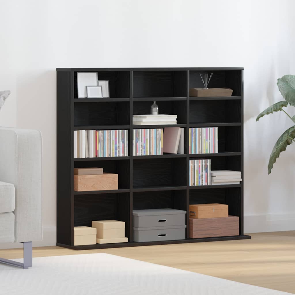 vidaXL Szafka na płyty CD, czarny dąb, 100x23x89,5 cm