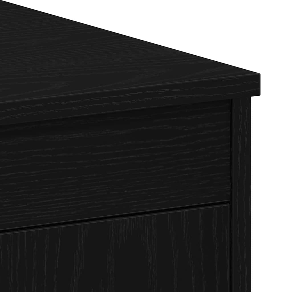 vidaXL Biurko Czarny Dąb 100 x 50 x 76 cm Materiał drewnopochodny