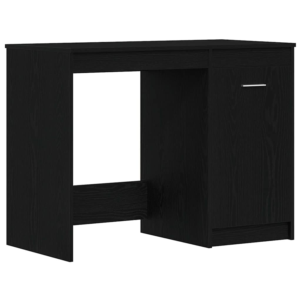 vidaXL Biurko Czarny Dąb 100 x 50 x 76 cm Materiał drewnopochodny
