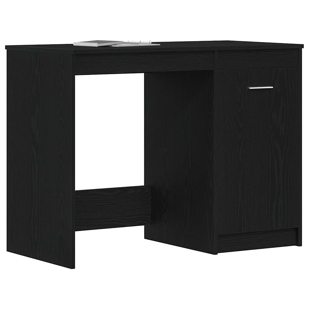 vidaXL Biurko Czarny Dąb 100 x 50 x 76 cm Materiał drewnopochodny