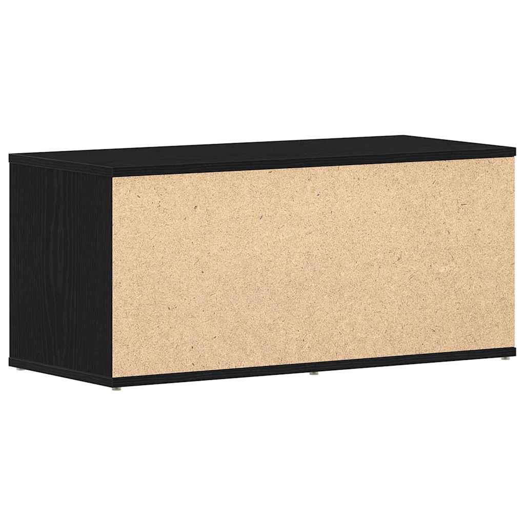 vidaXL Szafka pod telewizor z szufladą Czarny Dąb 80 x 34 x 36 cm