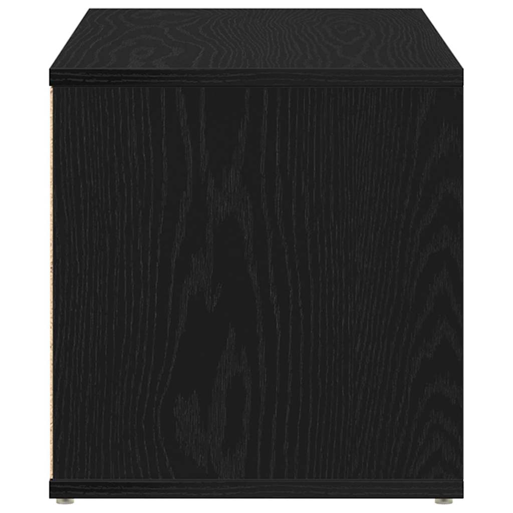 vidaXL Szafka pod telewizor z szufladą Czarny Dąb 80 x 34 x 36 cm