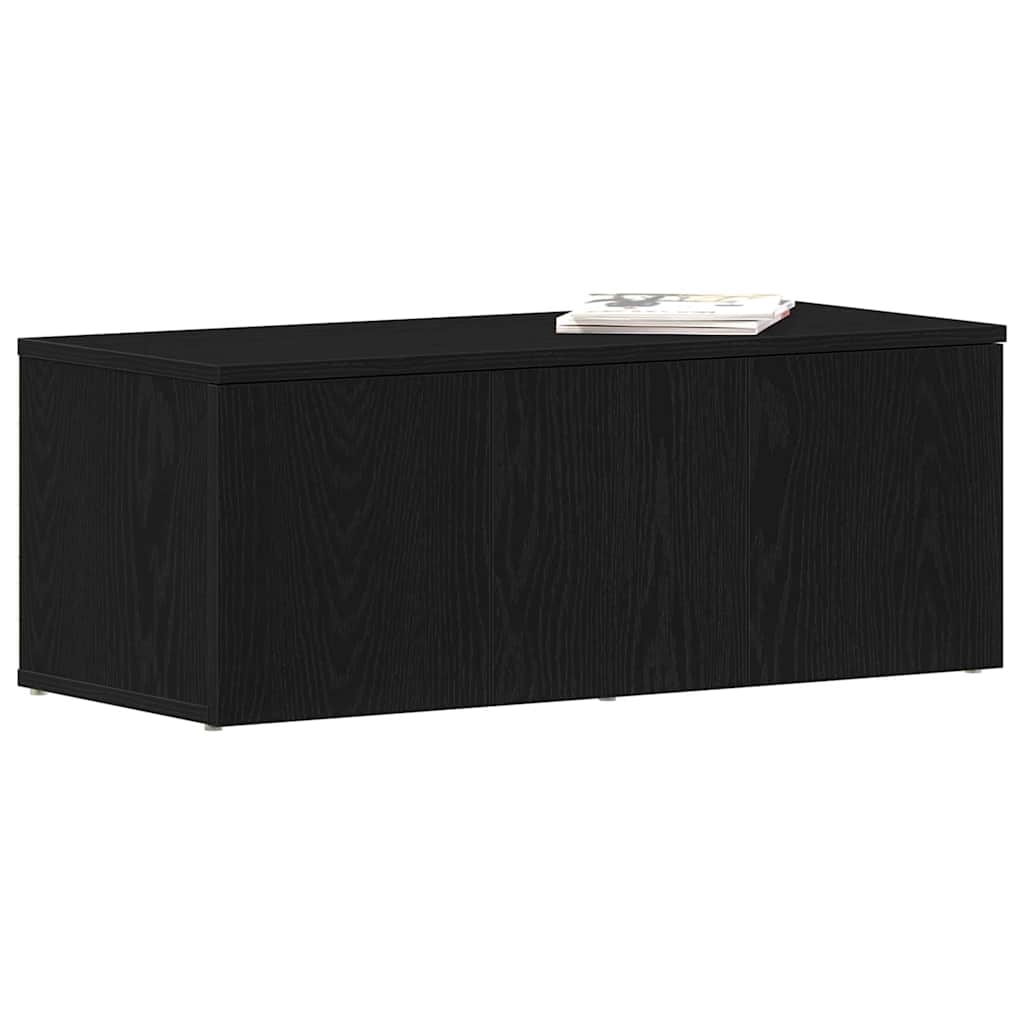 vidaXL Szafka pod telewizor z szufladą Czarny Dąb 80x34x30 cm