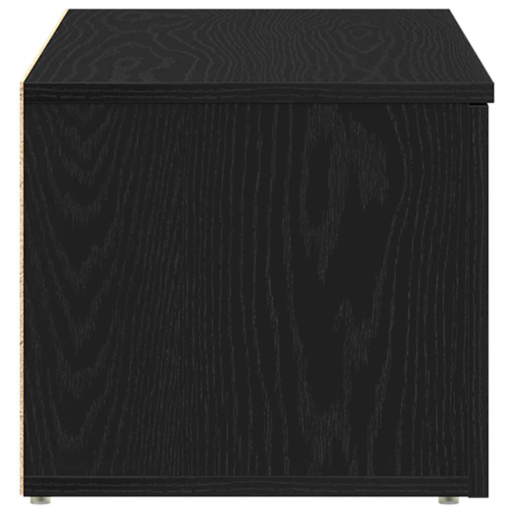 vidaXL Szafka pod telewizor z szufladą Czarny Dąb 80x34x30 cm