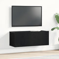 vidaXL Szafka pod telewizor Czarny Dąb 80 x 30 x 30 cm