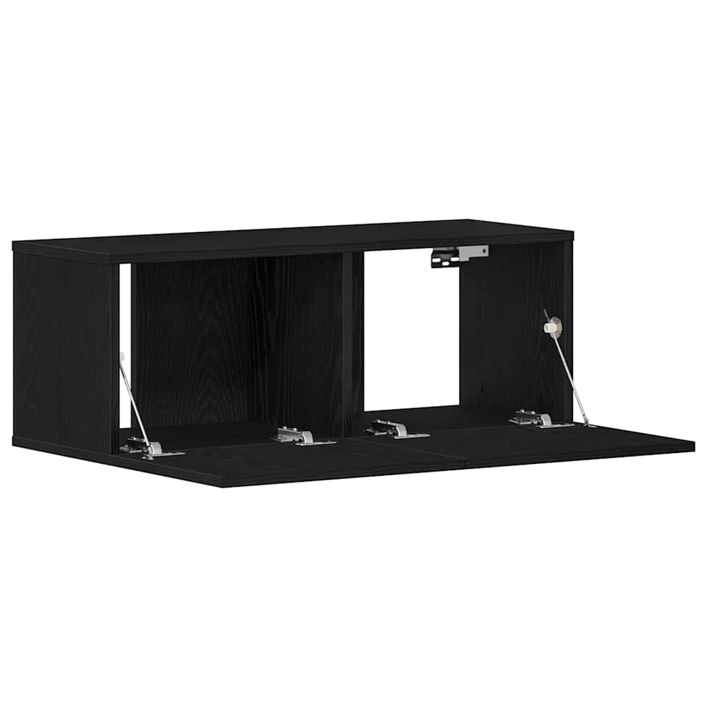 vidaXL Szafka pod telewizor Czarny Dąb 80 x 30 x 30 cm