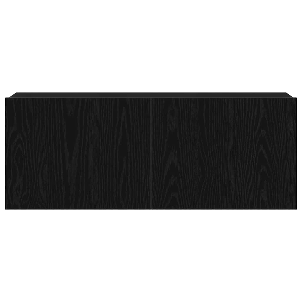 vidaXL Szafka pod telewizor Czarny Dąb 80 x 30 x 30 cm