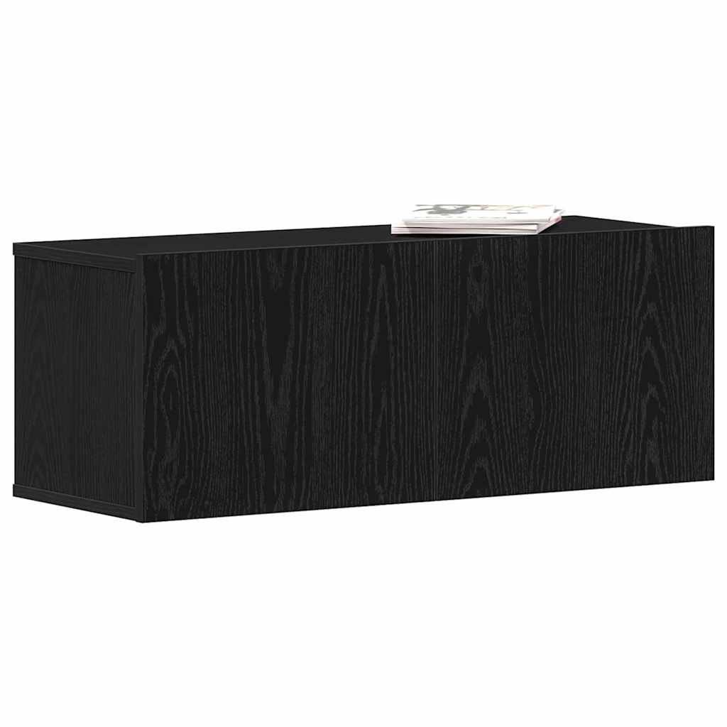 vidaXL Szafka pod telewizor Czarny Dąb 80 x 30 x 30 cm