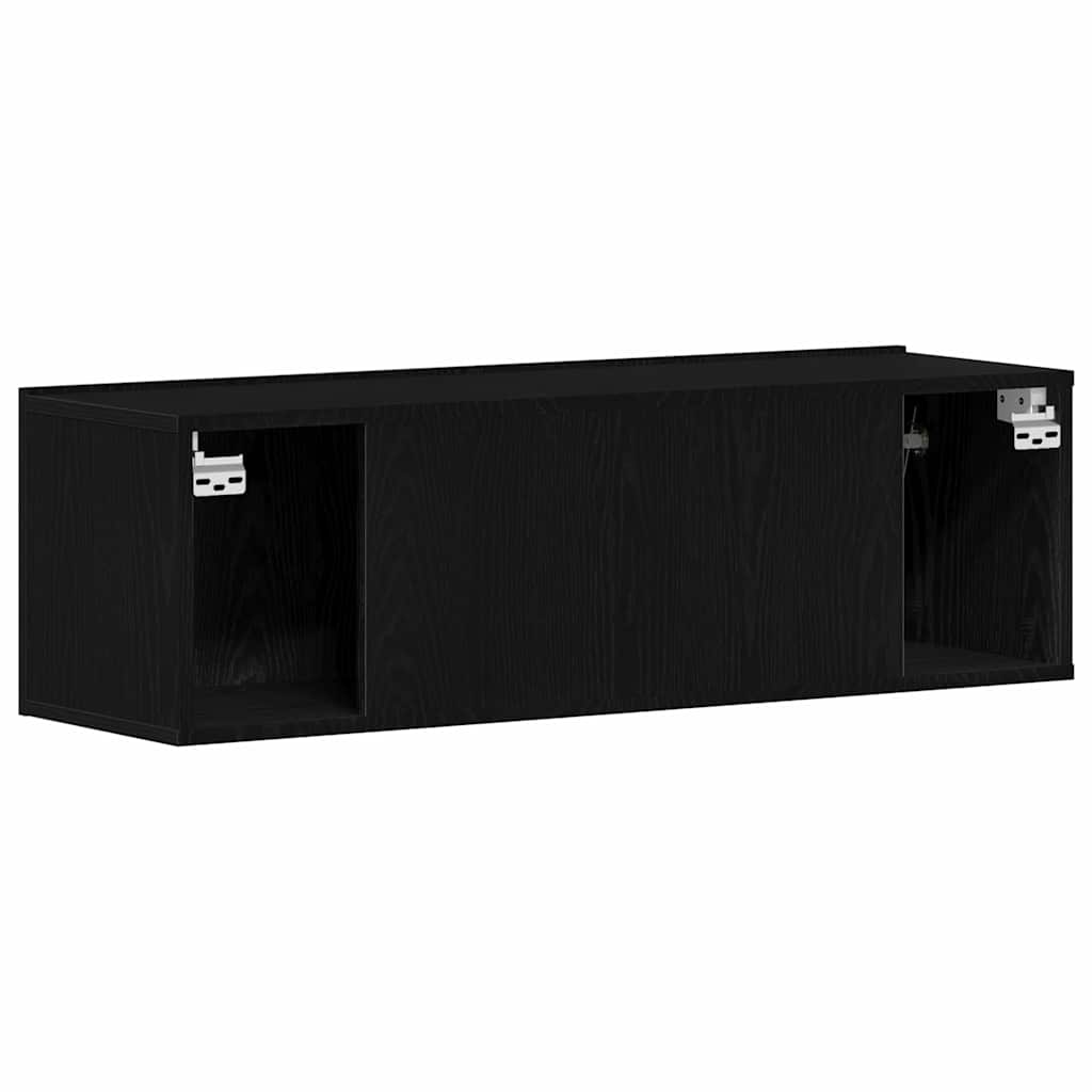 vidaXL Szafka pod telewizor Czarny Dąb 100 x 30 x 30 cm