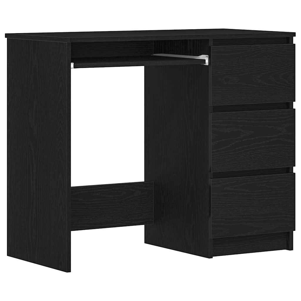 vidaXL Biurko Czarny Dąb 90x45x76 cm Drewno klejone