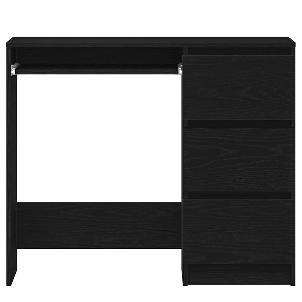 vidaXL Biurko Czarny Dąb 90x45x76 cm Drewno klejone
