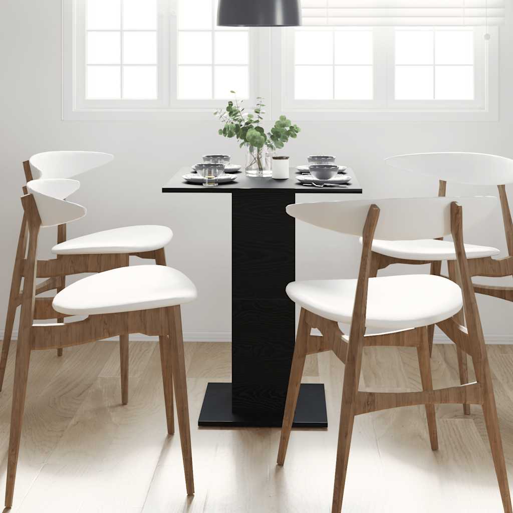 vidaXL Stolik bistro czarny dąb 60x60x75 cm Drewno konstrukcyjne
