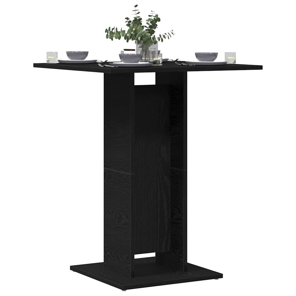 vidaXL Stolik bistro czarny dąb 60x60x75 cm Drewno konstrukcyjne