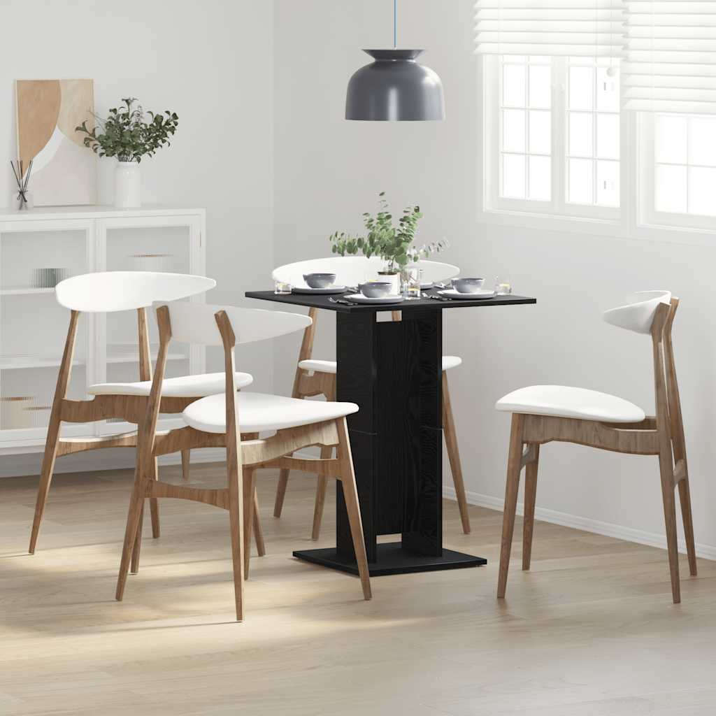 vidaXL Stolik bistro czarny dąb 60x60x75 cm Drewno konstrukcyjne