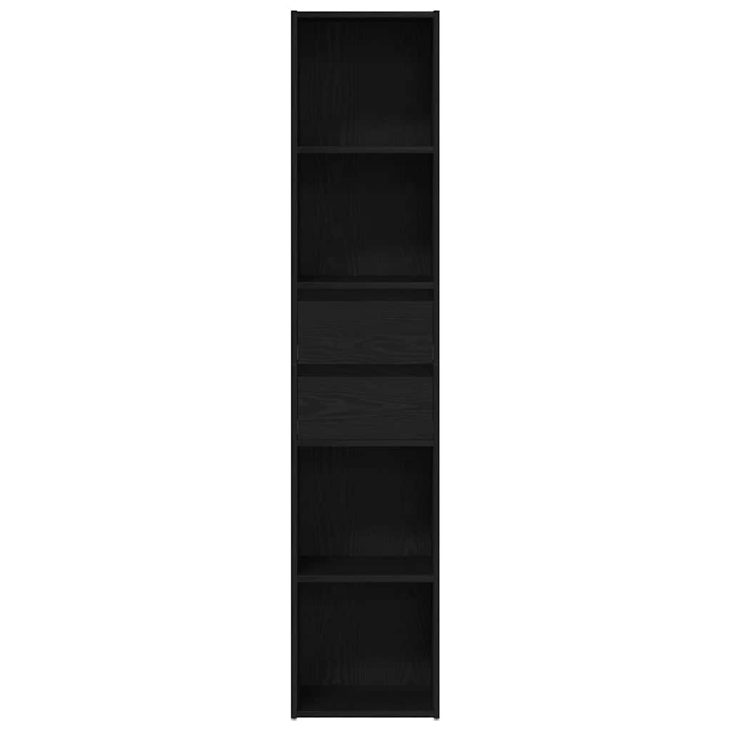 vidaXL Szafka na książki Czarny Dąb 36 x 30 x 171 cm