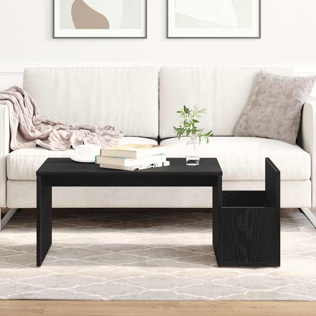 vidaXL Stolik kawowy Czarny Dąb 90 x 45 x 35 cm