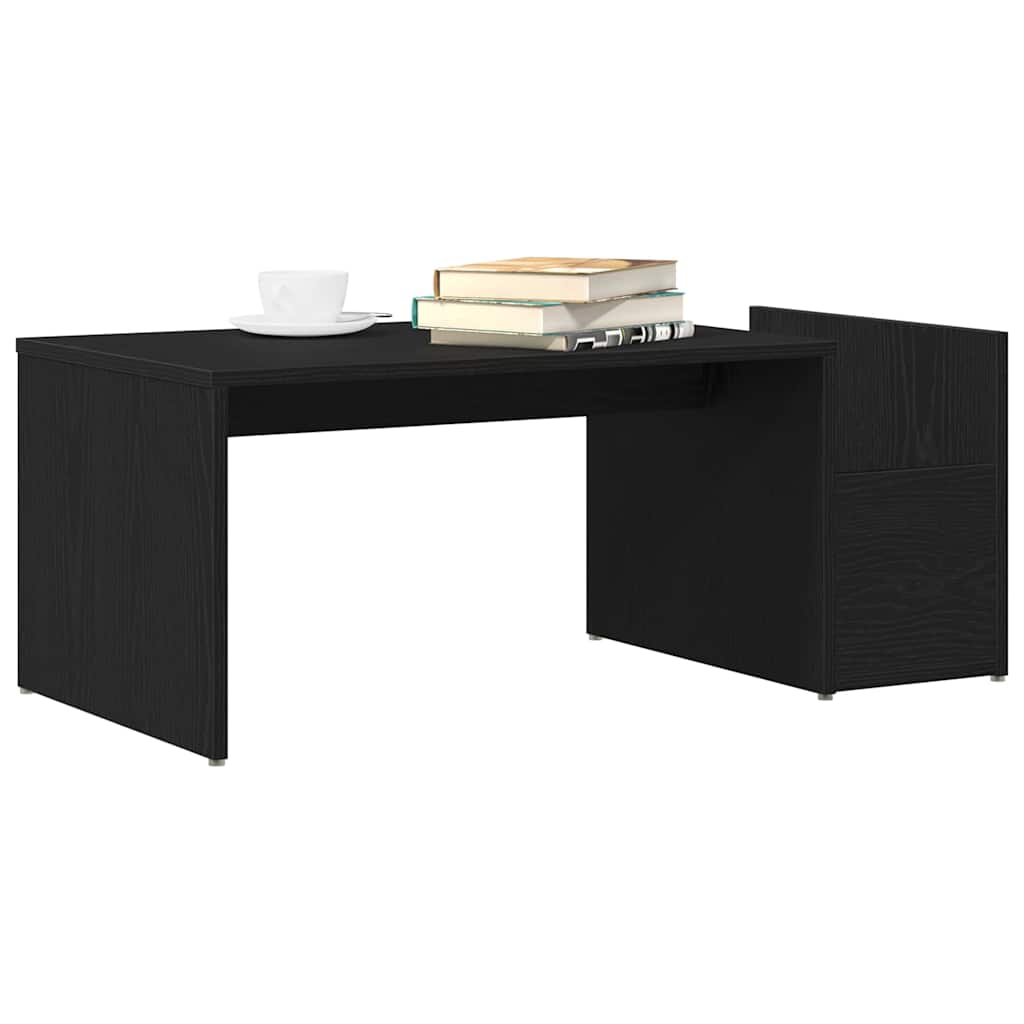 vidaXL Stolik kawowy Czarny Dąb 90 x 45 x 35 cm