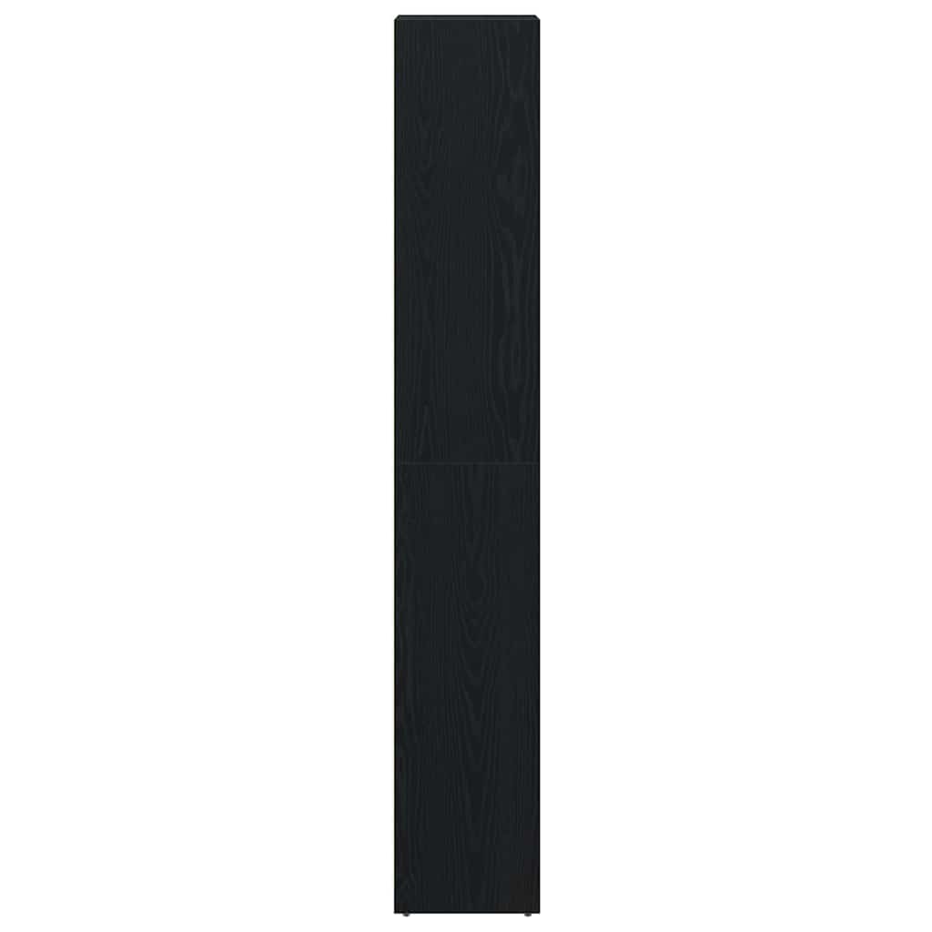 vidaXL Szafka Łazienkowa z drzwiami Czarny Dąb 30 x 30 x 183,5 cm