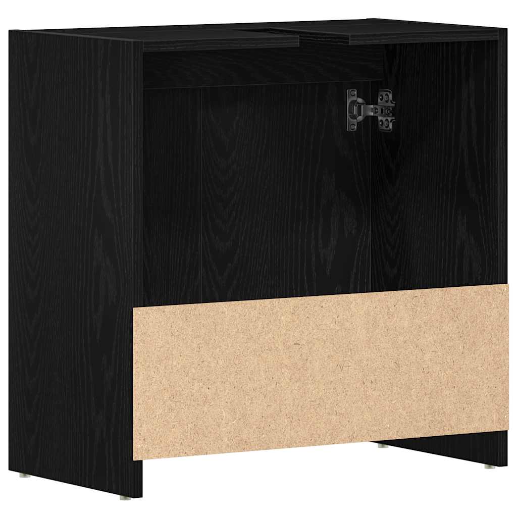 vidaXL Szafka łazienkowa czarny dąb 60x33x60 cm Drewno klejone