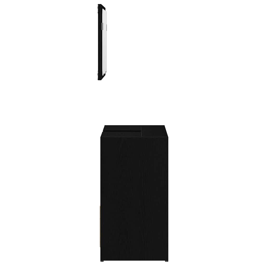 vidaXL Szafka Łazienkowa z przechowywaniem Czarny Dąb 60 x 33 x 60 cm
