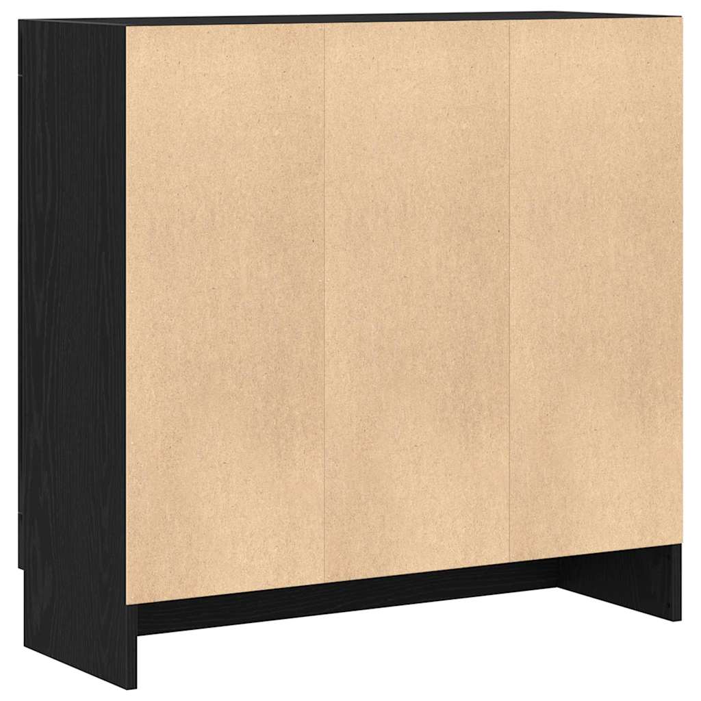 vidaXL Szafka na książki Czarny Dąb 82,5 x 30,5 x 80 cm