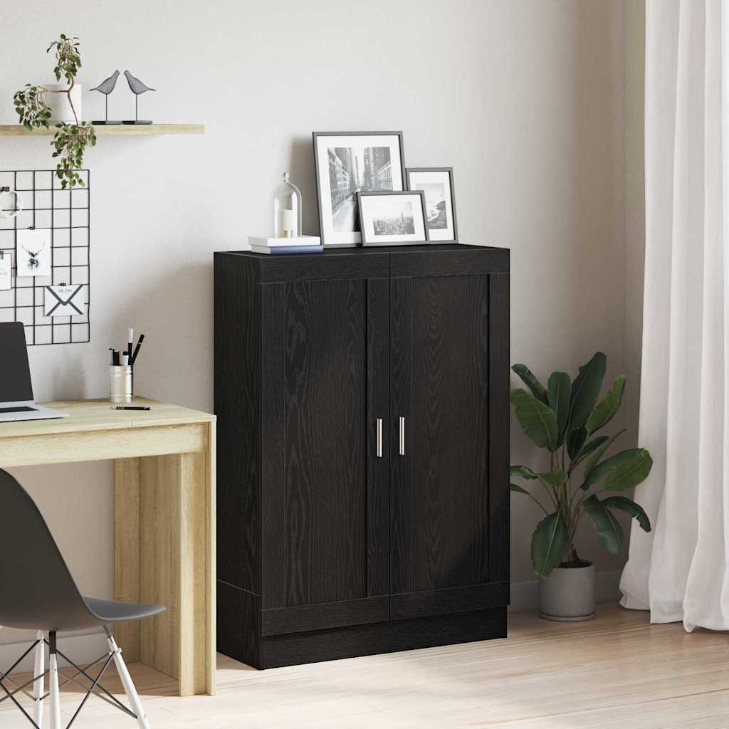 vidaXL Szafka na książki Czarny Dąb 82,5 x 30,5 x 115 cm