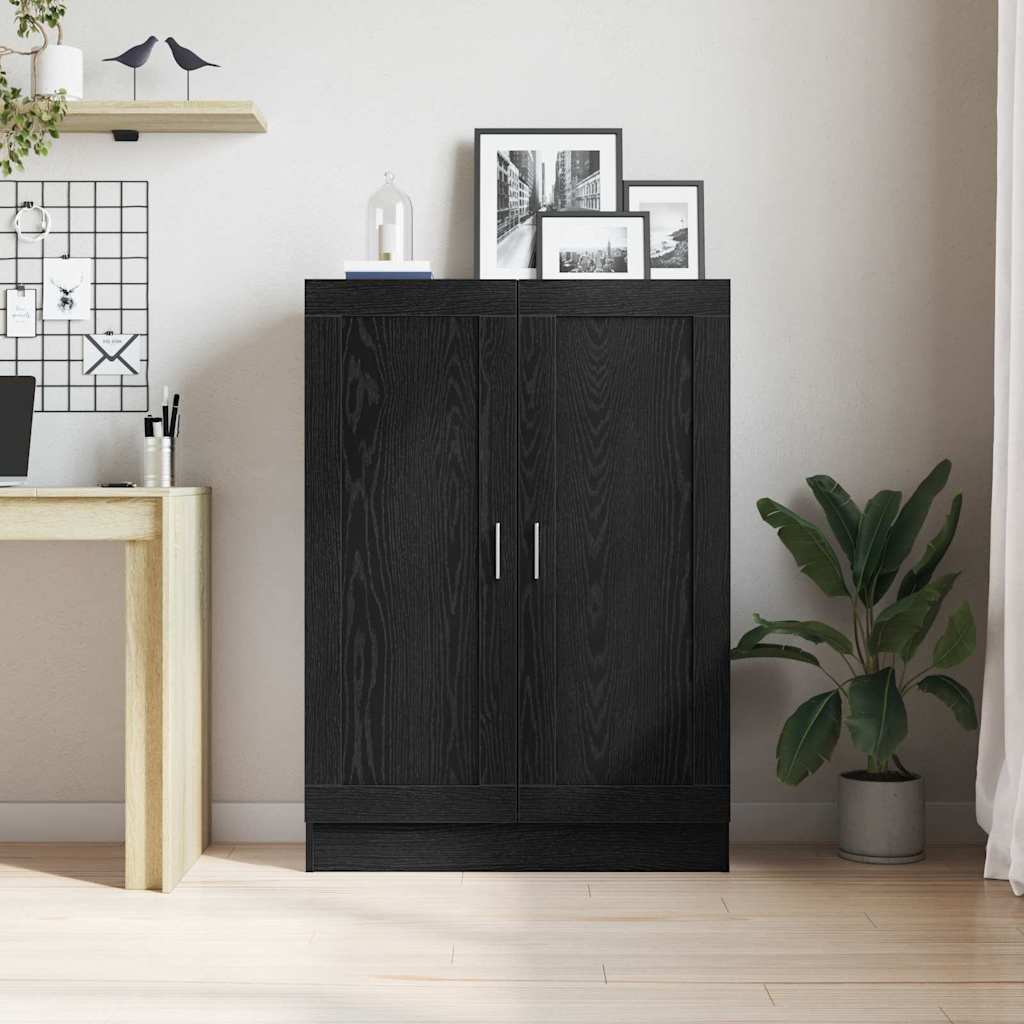 vidaXL Szafka na książki Czarny Dąb 82,5 x 30,5 x 115 cm