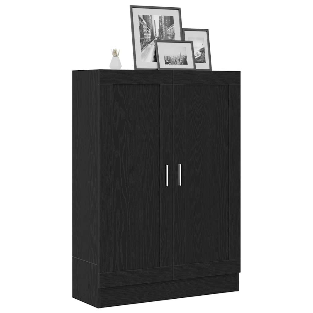 vidaXL Szafka na książki Czarny Dąb 82,5 x 30,5 x 115 cm