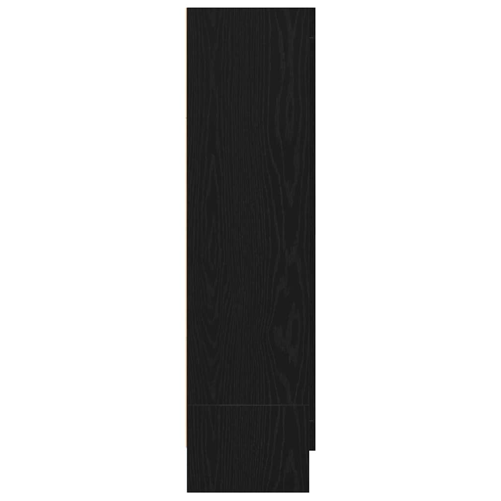 vidaXL Szafka na książki Czarny Dąb 82,5 x 30,5 x 115 cm