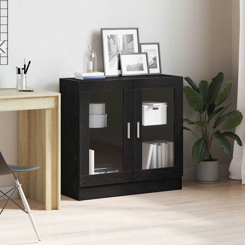 vidaXL Szafka na książki Czarny Dąb 82,5 x 30,5 x 80 cm