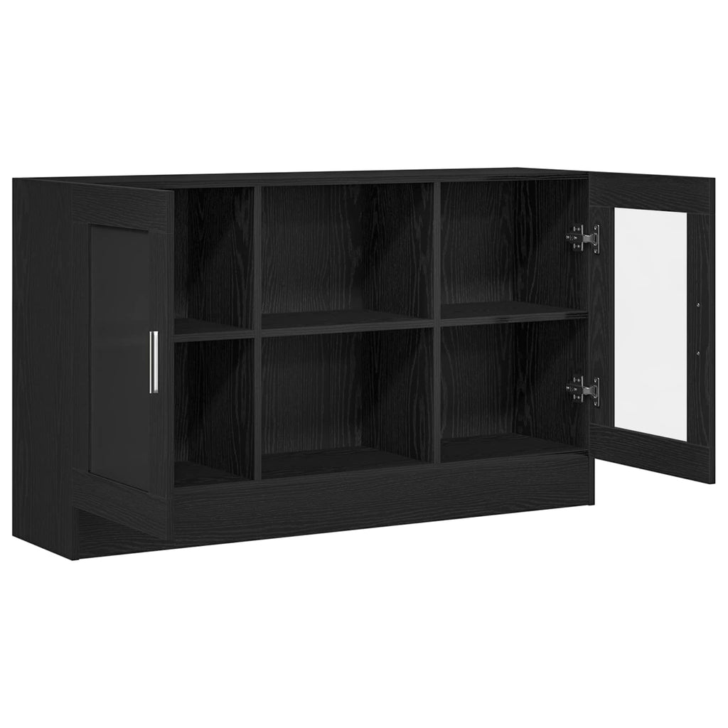 vidaXL Bufet Czarny Dąb 120 x 30,5 x 70 cm Materiał drewnopochodny