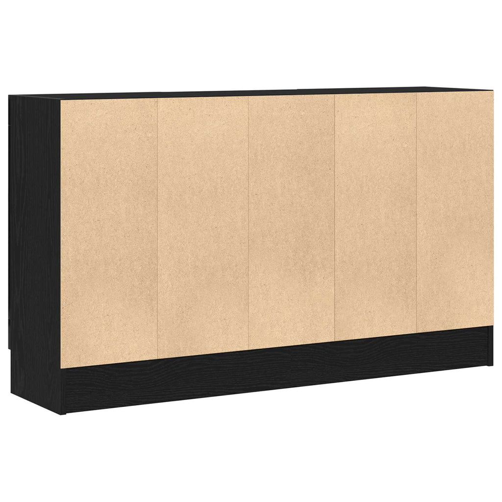 vidaXL Bufet Czarny Dąb 120 x 30,5 x 70 cm Materiał drewnopochodny