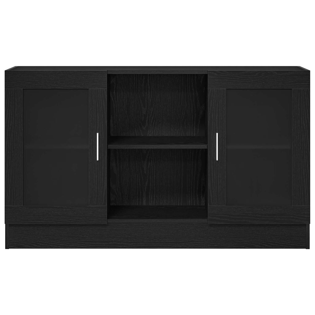 vidaXL Bufet Czarny Dąb 120 x 30,5 x 70 cm Materiał drewnopochodny