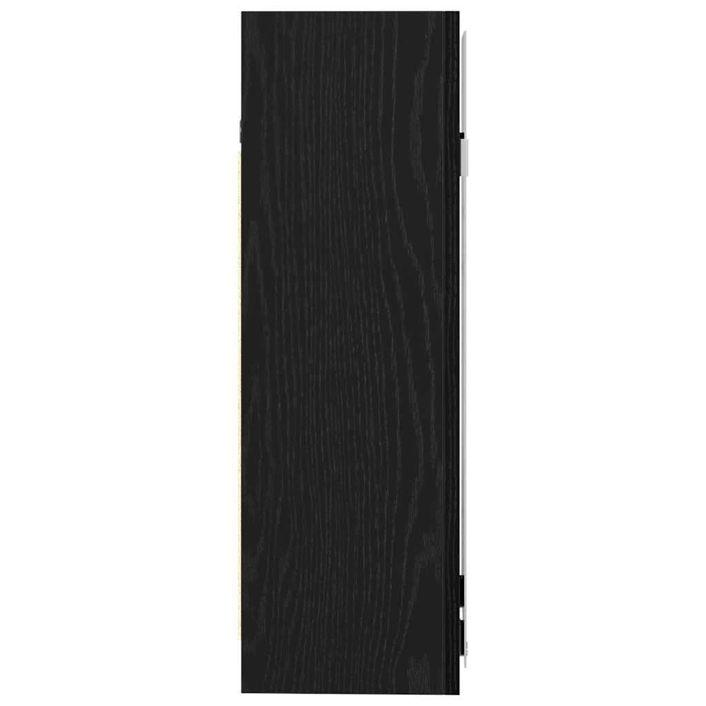 vidaXL Szafka z lustrem do łazienki Czarny Dąb 62,5 x 20,5 x 64 cm