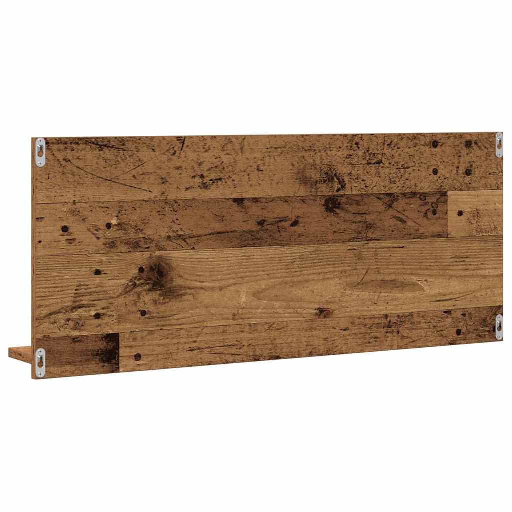 vidaXL Półka z lustrem z półką Stare drewno 90 x 10,5 x 37 cm