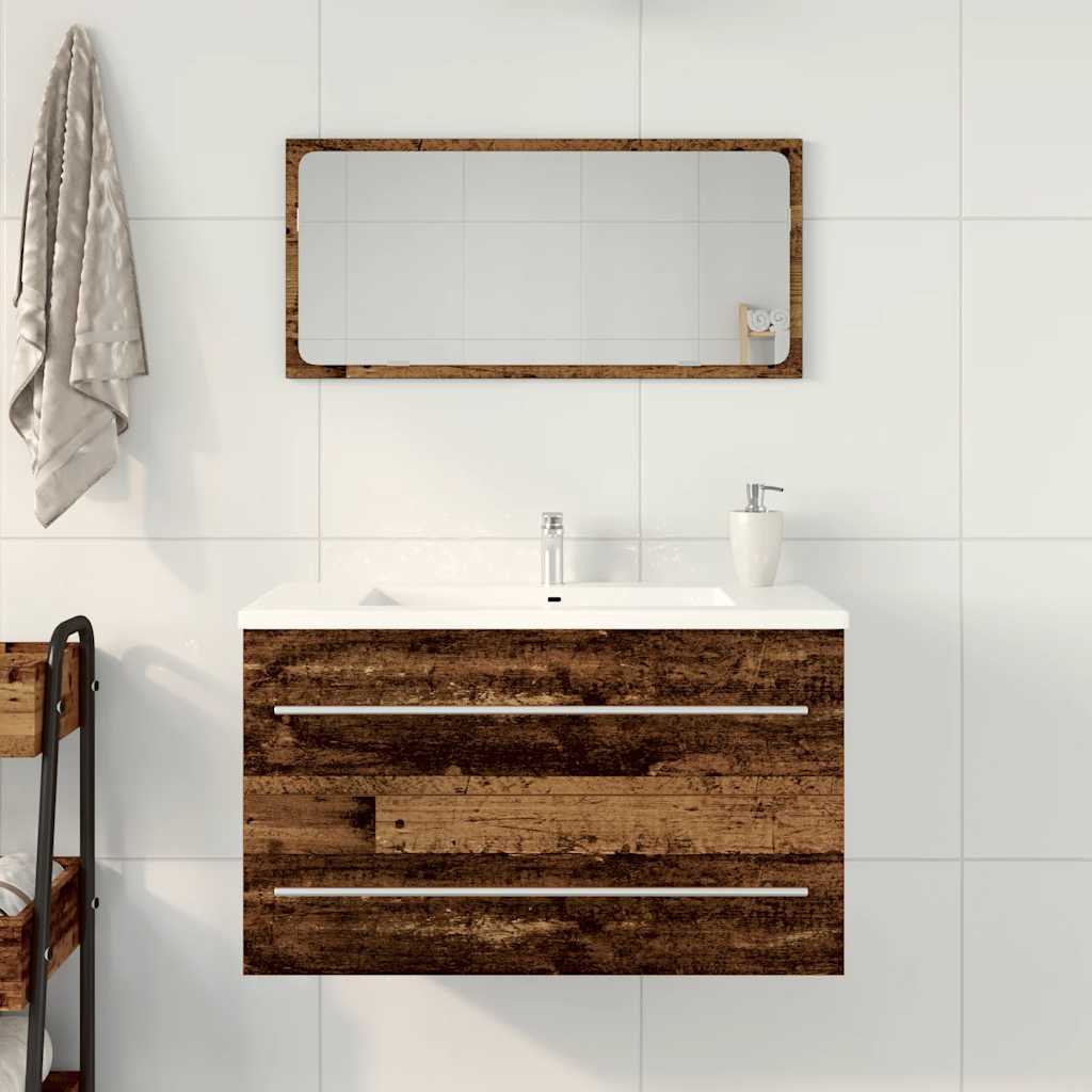 vidaXL Szafka pod umywalkę łazienkową, stare drewno, 80x38,5x48 cm
