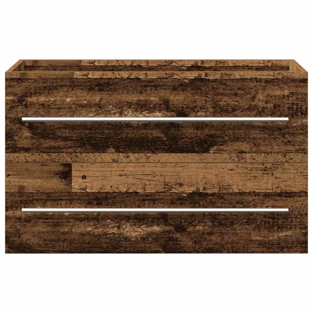 vidaXL Szafka pod umywalkę łazienkową, stare drewno, 80x38,5x48 cm