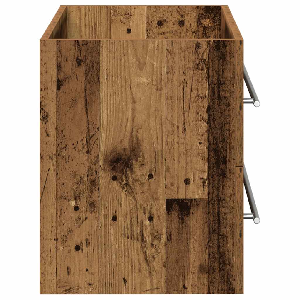 vidaXL Szafka pod umywalkę łazienkową, stare drewno, 80x38,5x48 cm