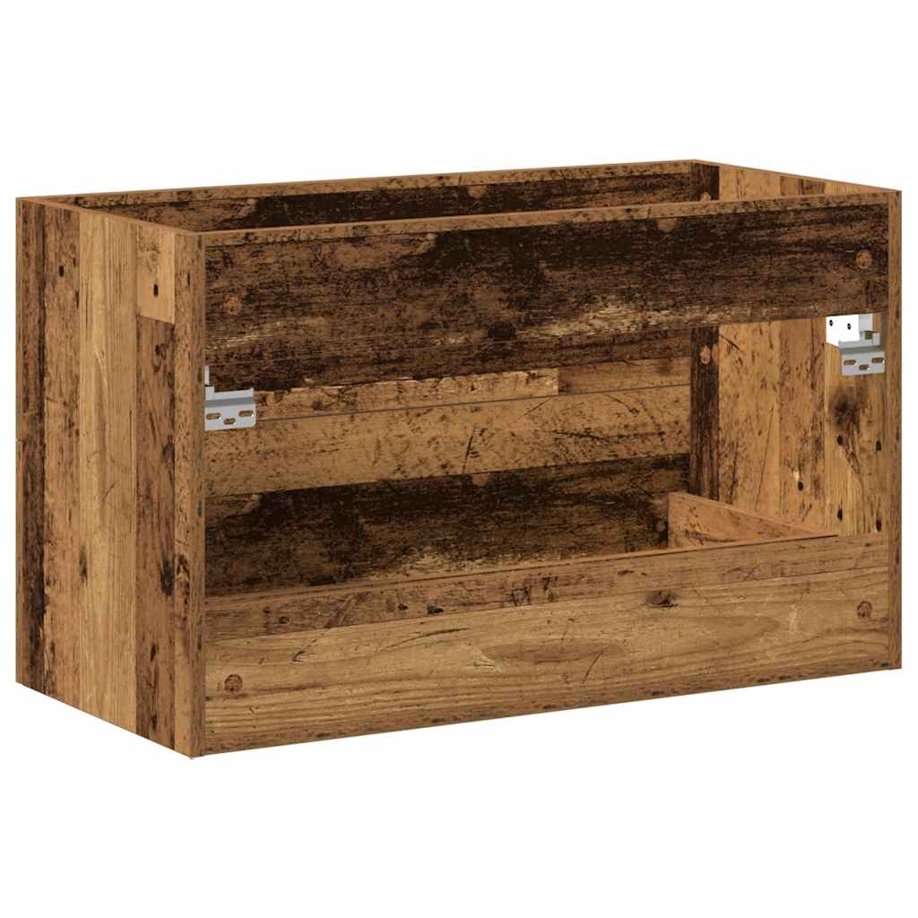 vidaXL Szafka pod umywalkę łazienkową, stare drewno, 80x38,5x48 cm